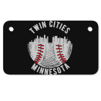 Cool Twin Cities Minnesota Mn Baseball Skyline St. Paulmpls Motorcycle License Plate | Artistshot