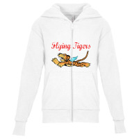 Flying Tigers Wwii Distressed Youth Zipper Hoodie | Artistshot