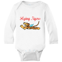 Flying Tigers Wwii Distressed Long Sleeve Baby Bodysuit | Artistshot