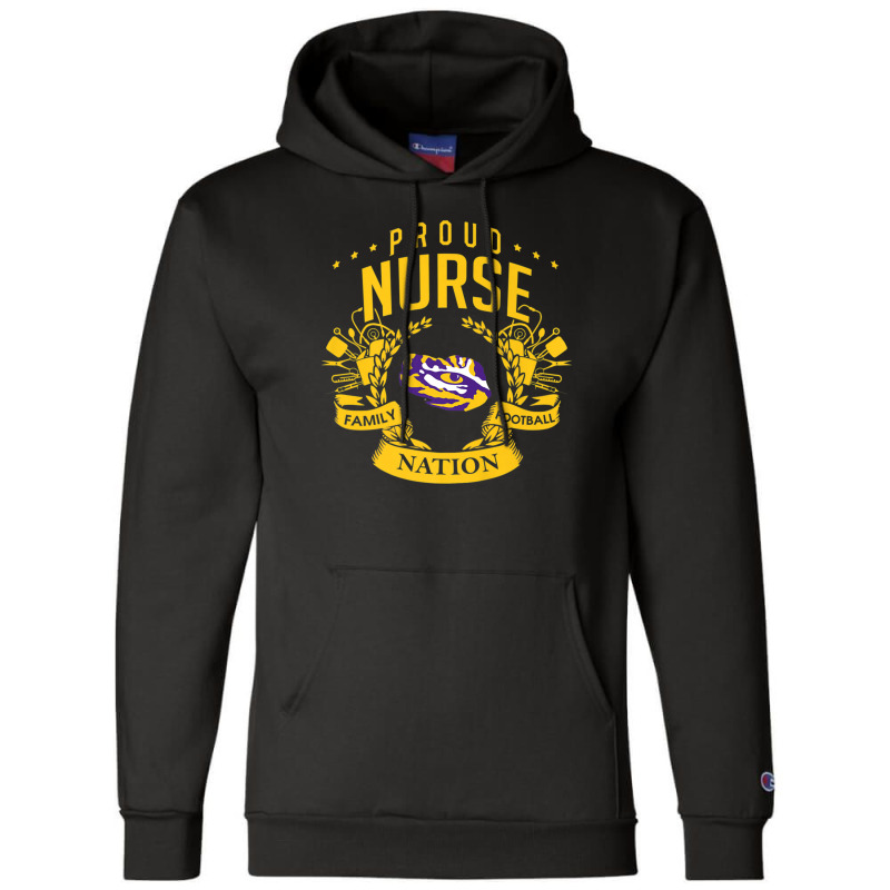 Lsu Tigers Proud Nurse - Apparel Champion Hoodie | Artistshot