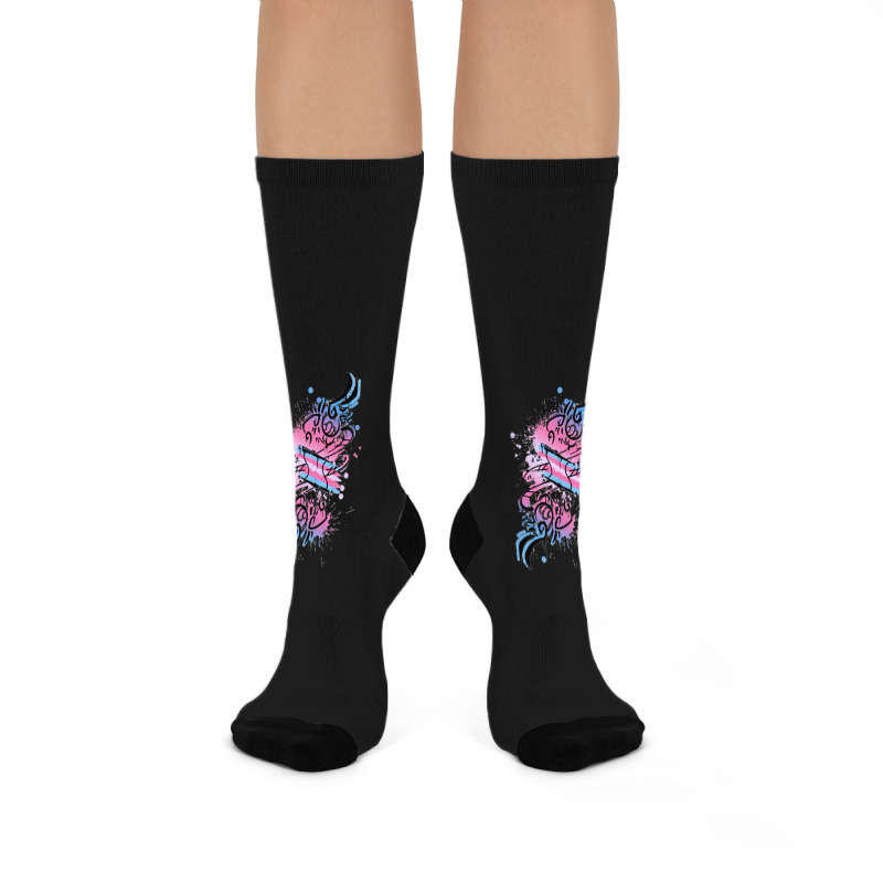 Harpy Design Trans Flag Classic Crew Socks | Artistshot