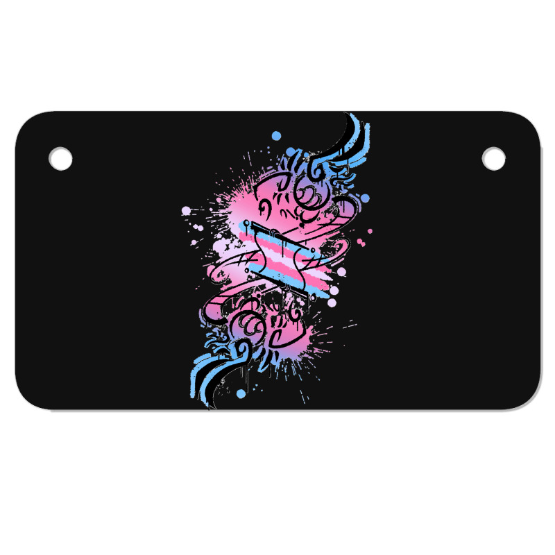 Harpy Design Trans Flag Classic Motorcycle License Plate | Artistshot