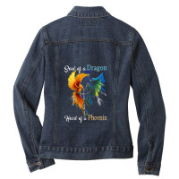 Soul Of A Dragon Heart Of A Phoenix T Shirt Ladies Denim Jacket | Artistshot