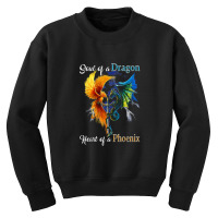 Soul Of A Dragon Heart Of A Phoenix T Shirt Youth Sweatshirt | Artistshot