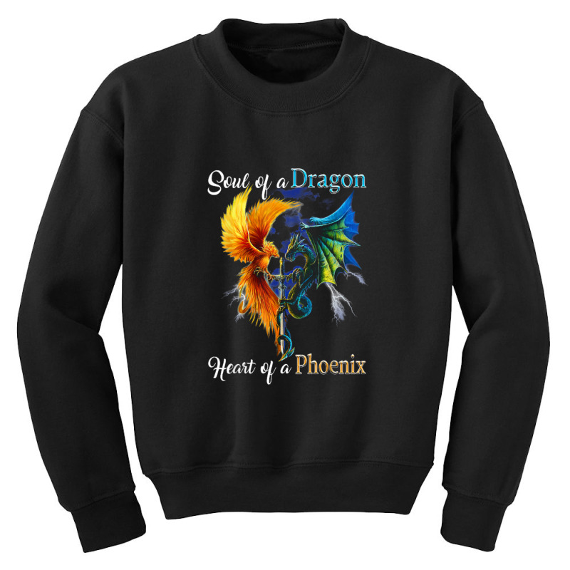 Soul Of A Dragon Heart Of A Phoenix T Shirt Youth Sweatshirt by Anitabostic | Artistshot