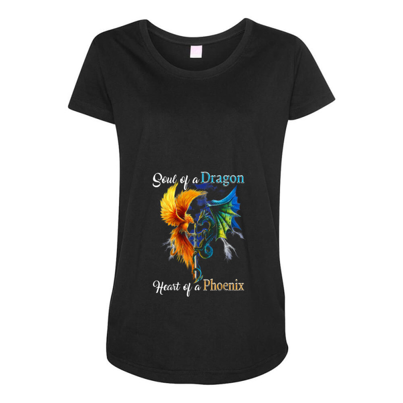 Soul Of A Dragon Heart Of A Phoenix T Shirt Maternity Scoop Neck T-shirt by Anitabostic | Artistshot