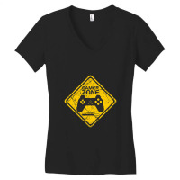 Gamer Zone Sign Women's V-neck T-shirt | Artistshot