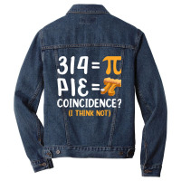 Funny Pi Day Math Teachers S Pie Men Women Pi Symbol Music Retro Men Denim Jacket | Artistshot