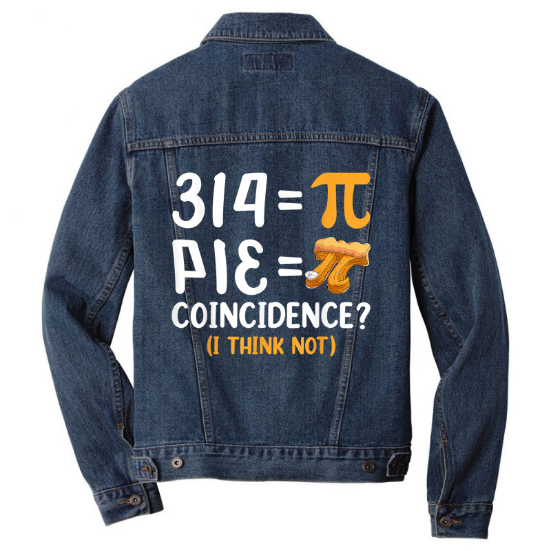 Funny Pi Day Math Teachers S Pie Men Women Pi Symbol Music Retro Men Denim Jacket | Artistshot