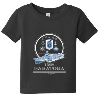 Uss Saratoga Cva 60 Naval Ship Military Aircraft Carrier Long Sleeve T Baby Tee | Artistshot