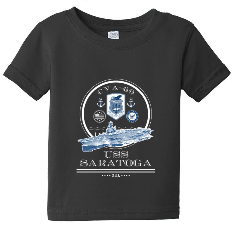 Uss Saratoga Cva 60 Naval Ship Military Aircraft Carrier Long Sleeve T Baby Tee by Anitabostic | Artistshot