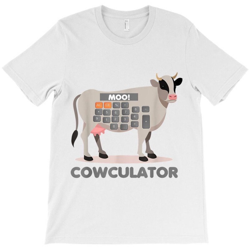 Algebra Math Calculator Funny Problem Solver Cow Moo Video Games Chara T-shirt | Artistshot