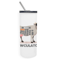 Algebra Math Calculator Funny Problem Solver Cow Moo Video Games Chara Skinny Tumbler | Artistshot