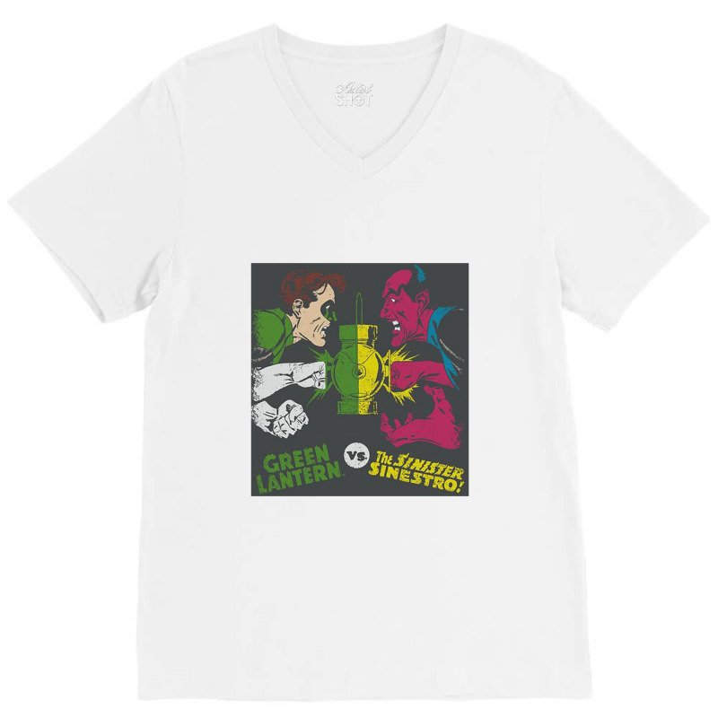 Dc, Gl Vs Sinestro, V-Neck Tee by mydepictionaddiction | Artistshot