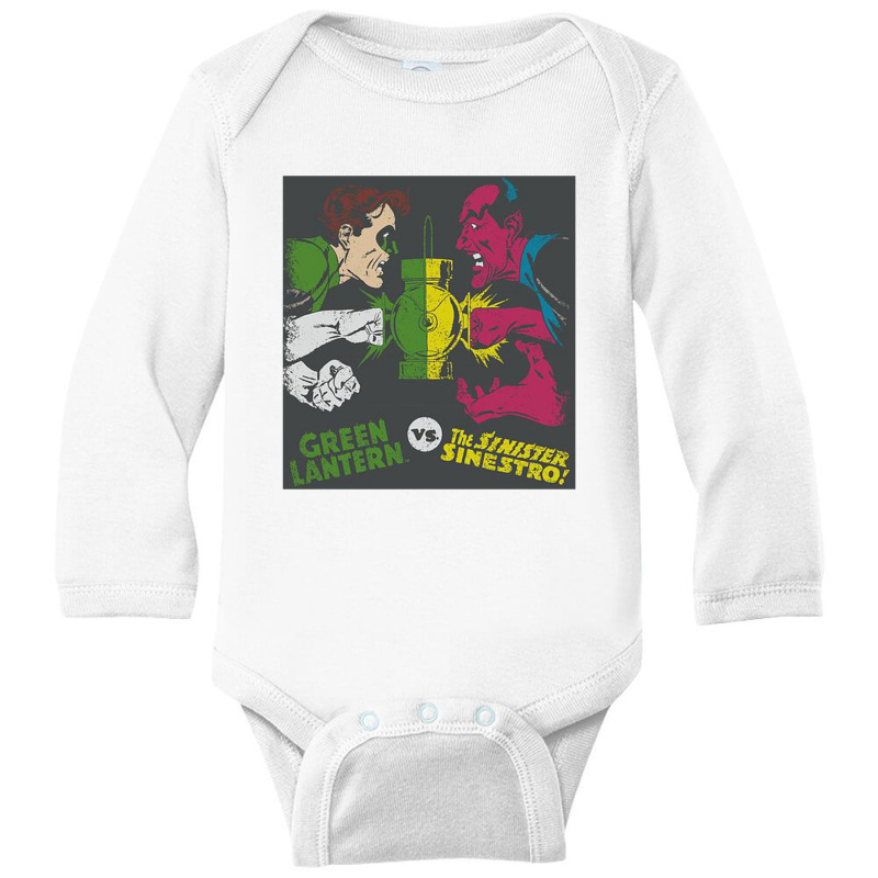 Dc, Gl Vs Sinestro, Long Sleeve Baby Bodysuit by mydepictionaddiction | Artistshot