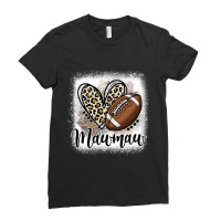 Football Mawmaw Funny Leopard Heart Family Sporty Ladies Fitted T-shirt | Artistshot