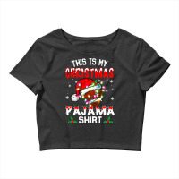 Football This Is My Christmas Pajama Football Xmas Boys Men 387 Crop Top | Artistshot