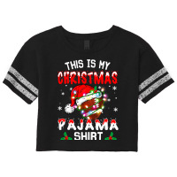 Football This Is My Christmas Pajama Football Xmas Boys Men 387 Scorecard Crop Tee | Artistshot