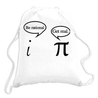 Funny Get Real Math Geek   Math Teacher Gift T Retro Drawstring Bags | Artistshot