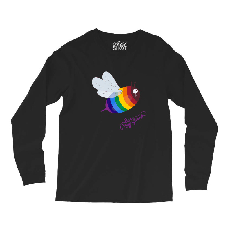 Bee Magnificent Single Bee. Lgbt. Long Sleeve Shirts | Artistshot