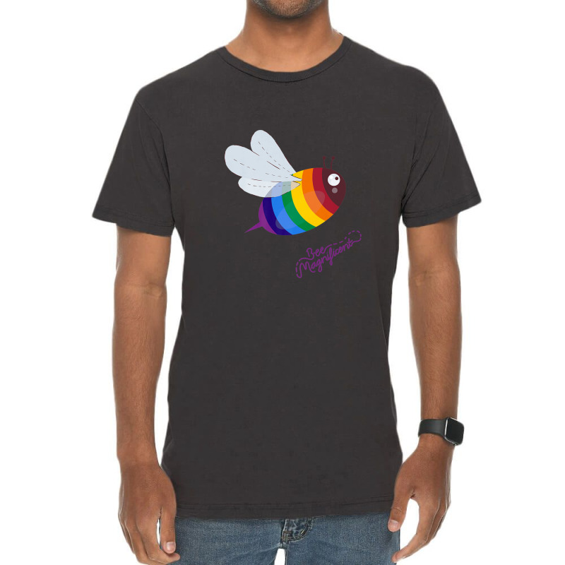 Bee Magnificent Single Bee. Lgbt. Vintage T-shirt | Artistshot