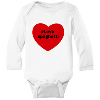 Love Spaghetti, Hashtag Heart, Spaghetti Long Sleeve Baby Bodysuit | Artistshot