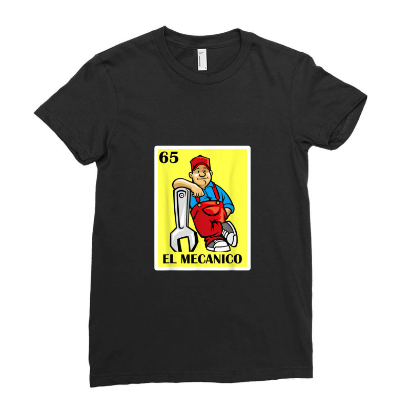 Mechanic Lottery Gift Bingo Game Card Ladies Fitted T-Shirt by cm-arts | Artistshot