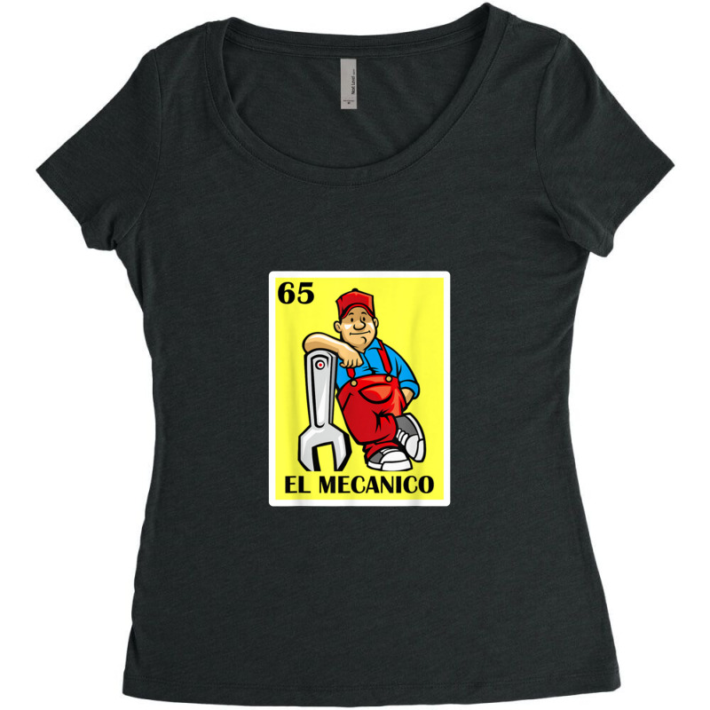 Mechanic Lottery Gift Bingo Game Card Women's Triblend Scoop T-shirt by cm-arts | Artistshot