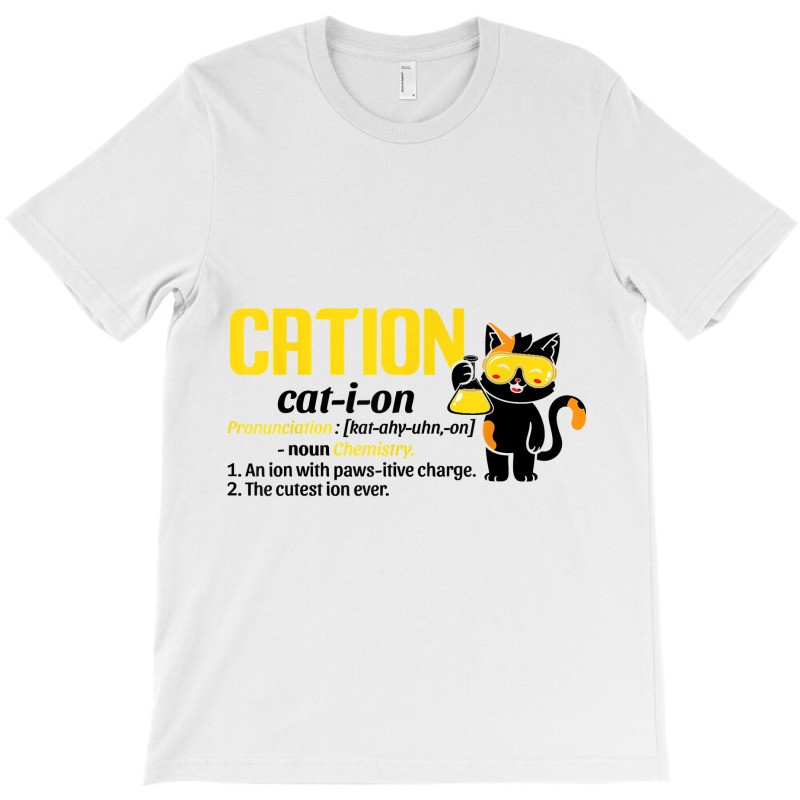 Funny Nerdy Cation Chemistry Black Kitty Cat Science Teacher Funny Gif T-shirt | Artistshot