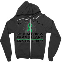 Funny Bone Marrow Transplant Design Bmt Survivors Donors Raglan Baseba Zipper Hoodie | Artistshot