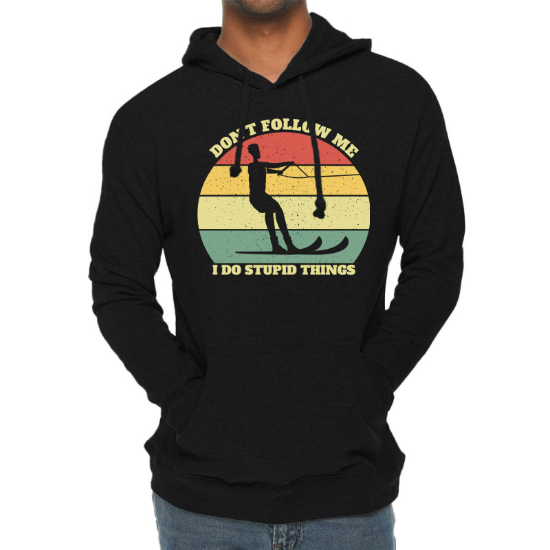 Funny Clumsy Water Ski Gift Lightweight Hoodie by Adam Dockin | Artistshot