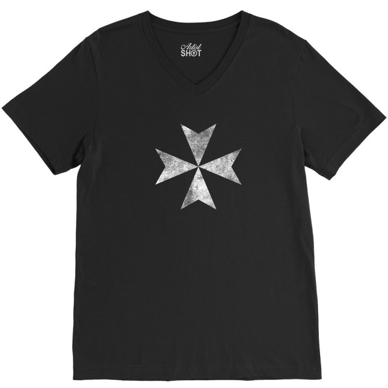 Maltese Cross St. John Order Malta Christian Jesus V-neck Tee | Artistshot