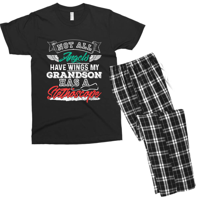 My Grandson Has A Stethoscope Nurse Men's T-shirt Pajama Set | Artistshot