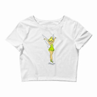 Peter Pan Tinker Bell Watercolor Sketch Crop Top | Artistshot