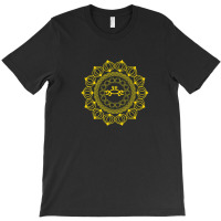 Mandala Funny Pastafarian Fsm - Yellow T-shirt | Artistshot