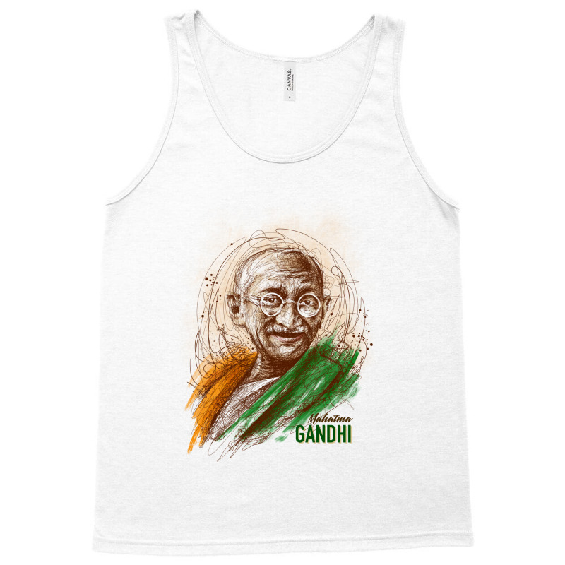 Mahatma Gandhi Jayanti Scribble Art Tank Top | Artistshot