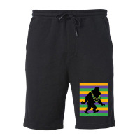 Mardi Gras Bigfoot Sasquatch Fleece Short | Artistshot