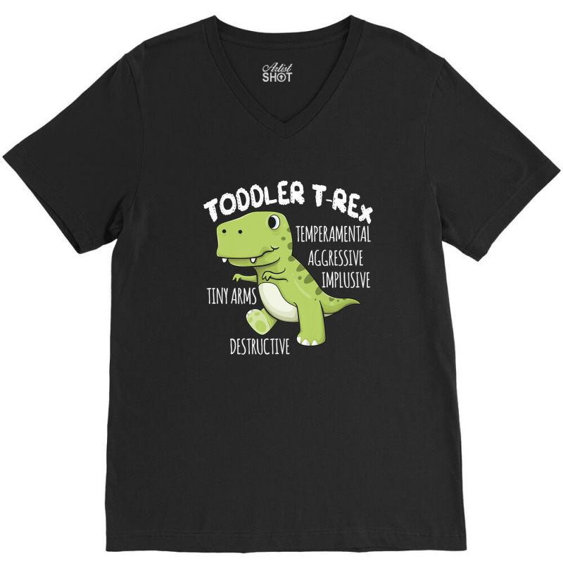 Dinosaur Gift Toddler T-rex Cute Birthday Kids Boys V-neck Tee | Artistshot