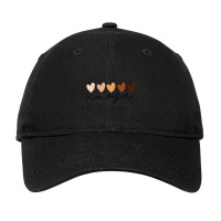 Melanin Hearts Nurse Afro American Black History Month Blm Character V Adjustable Cap | Artistshot