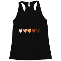 Melanin Hearts Nurse Afro American Black History Month Blm Character V Racerback Tank | Artistshot