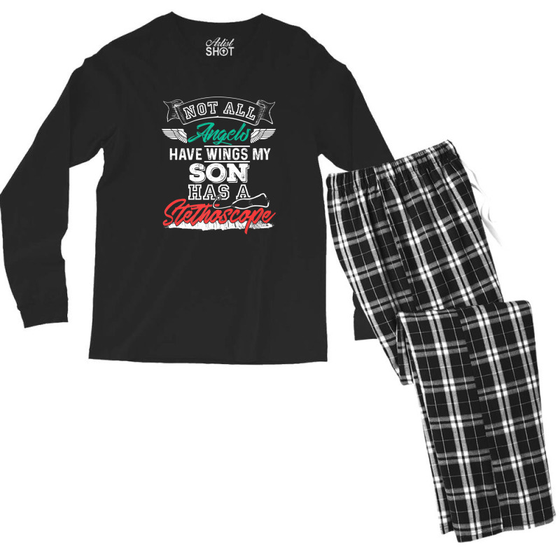 My Son Has A Stethoscope Nurse Men's Long Sleeve Pajama Set | Artistshot