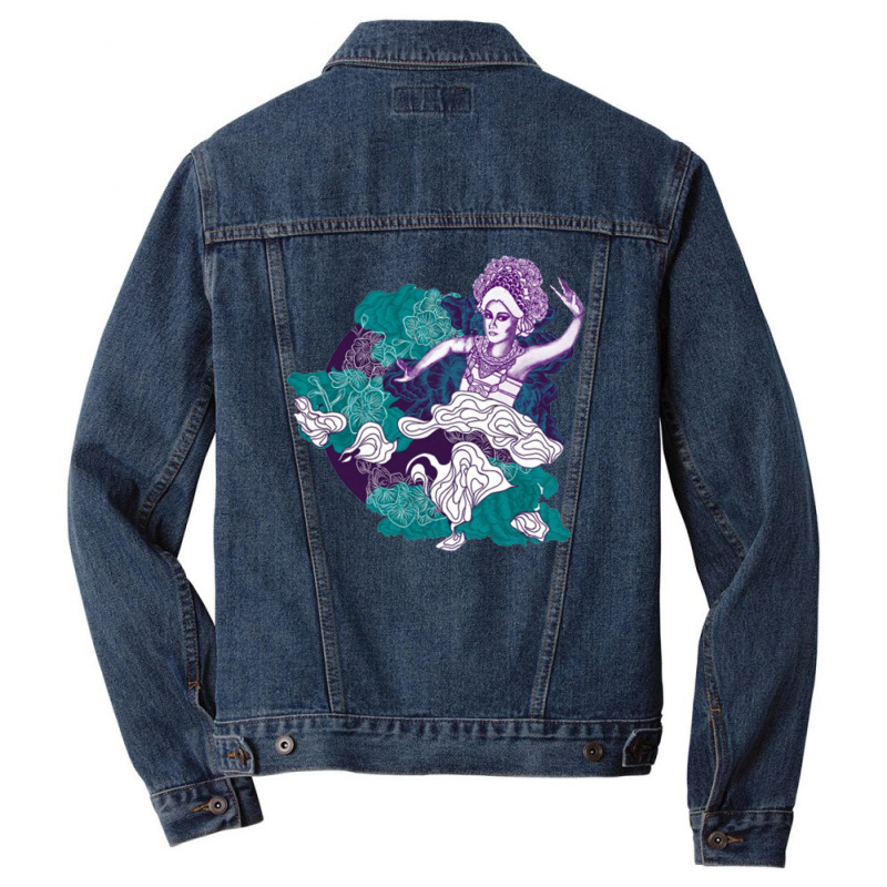 Island Of Heaven Dancer Bali7 Design Men Denim Jacket by Nedi | Artistshot