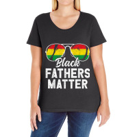 Black Fathers Matter Dad History Month Husband Dope Leader Character V Ladies Curvy T-shirt | Artistshot