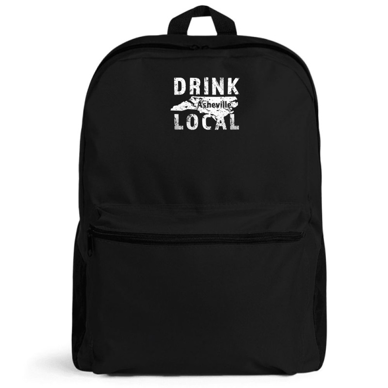 Distressed Drink Local Asheville Nc Backpack | Artistshot