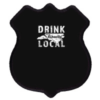 Distressed Drink Local Asheville Nc Shield Patch | Artistshot