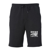 Distressed Drink Local Asheville Nc Fleece Short | Artistshot