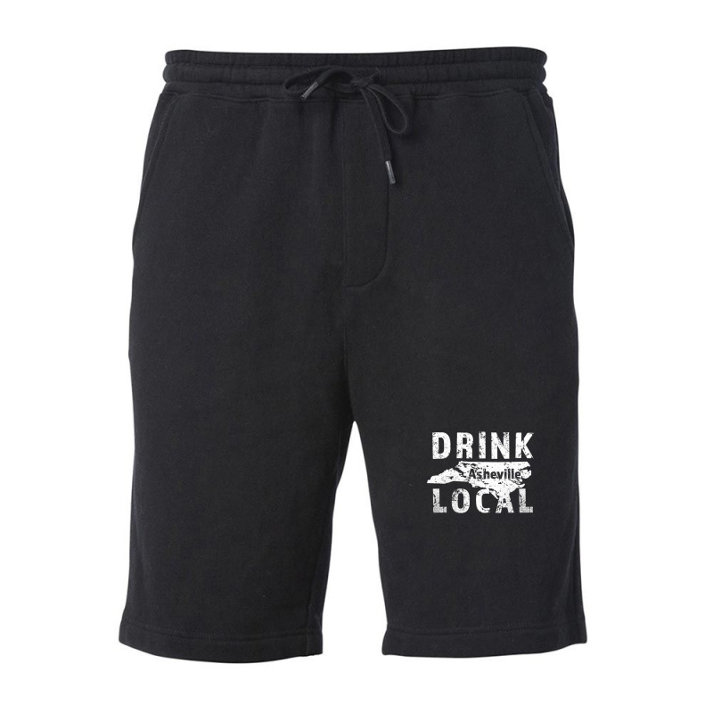 Distressed Drink Local Asheville Nc Fleece Short | Artistshot