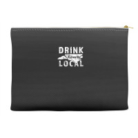 Distressed Drink Local Asheville Nc Accessory Pouches | Artistshot