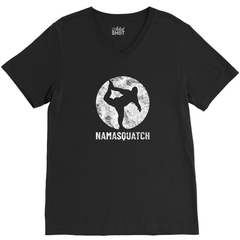 Namasquatch Bigfoot Sasquatch Yoga Dancer Namaste V-neck Tee | Artistshot