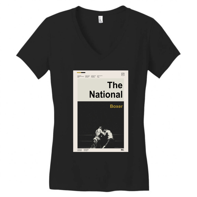 The National Boxer Women's V-Neck T-Shirt by cm-arts | Artistshot